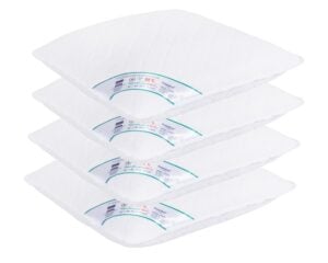 Set 4 perne matlasate microfibra HypoallergenicMed Somnart, lavabile la 95°C, 70 X 70