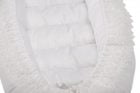 Pozitionator SomnArt baby nest, 94x60cm, cu dantela, alb