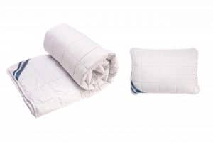 Set pilota 150×200 cm, 300 g si o perna 50×70 cm Somnart, microfibra matlasata, cu fibre de carbon