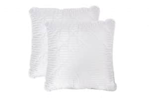 Set 2 Perne matlasate microfibra Striata 70×70 cm