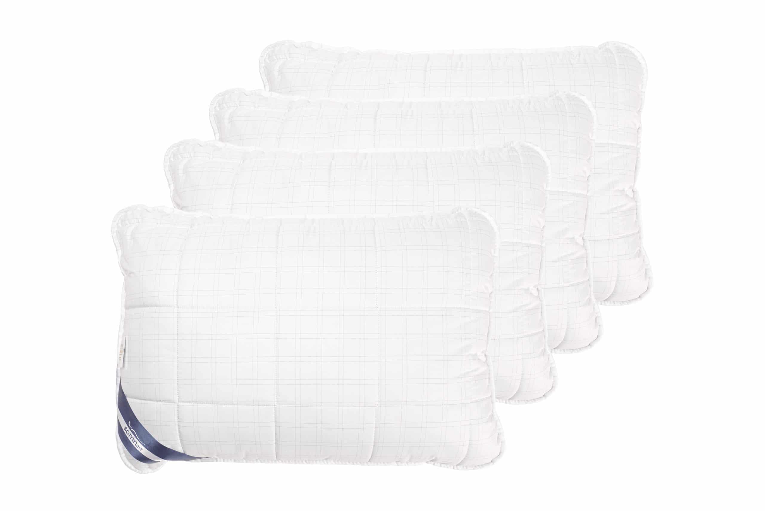 Set 4 perne Somnart matlasate model patrat 50x70 cm, microfibra carbon