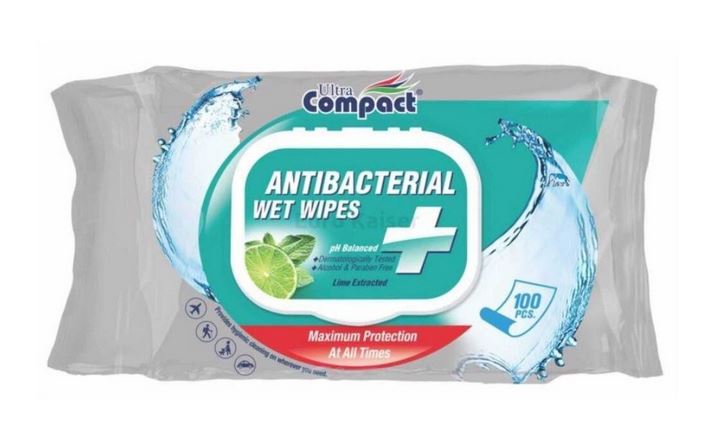 Servetele Umede Antibacteriene 🚫🦠 pentru Maini, Dezinfectante, Ultra Compact, 100 buc/set, fara Alcool sau Parabeni, Lime 🍋
