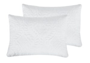 Set 2 Perne 50×70 Somnart Belina, microfibra, lavabile la masina, vidat, alb