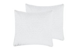 Set 2 Perne 40×40 Somnart Belina, microfibra, lavabile la masina, vidat, alb