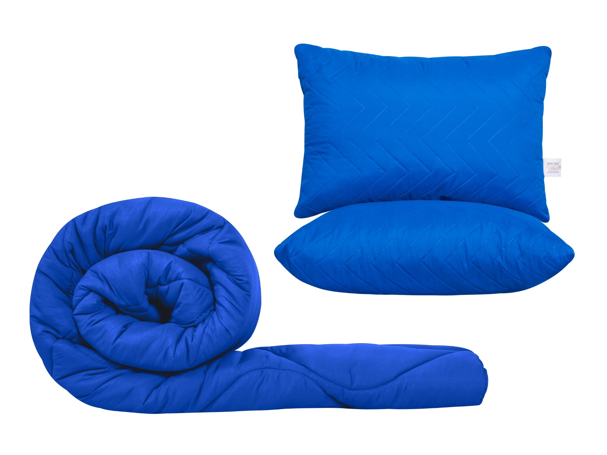 Set pilota 180x200cm, 250gsm + 2 perne UNI matlasate 50x70cm, mov