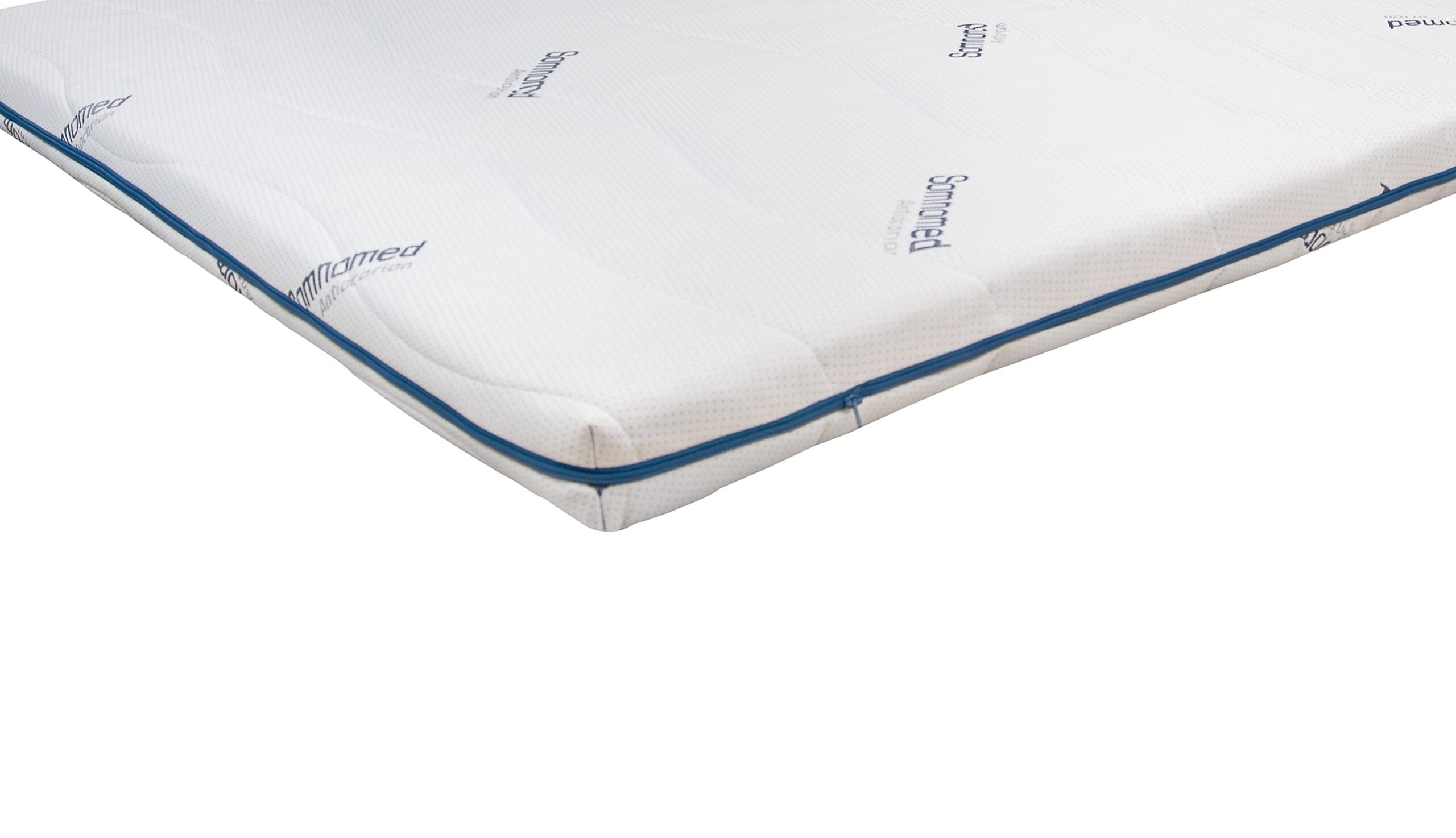 Husa topper 160x200x7, SomnoMed Antiacaria, pentru alergici, cu fermoar