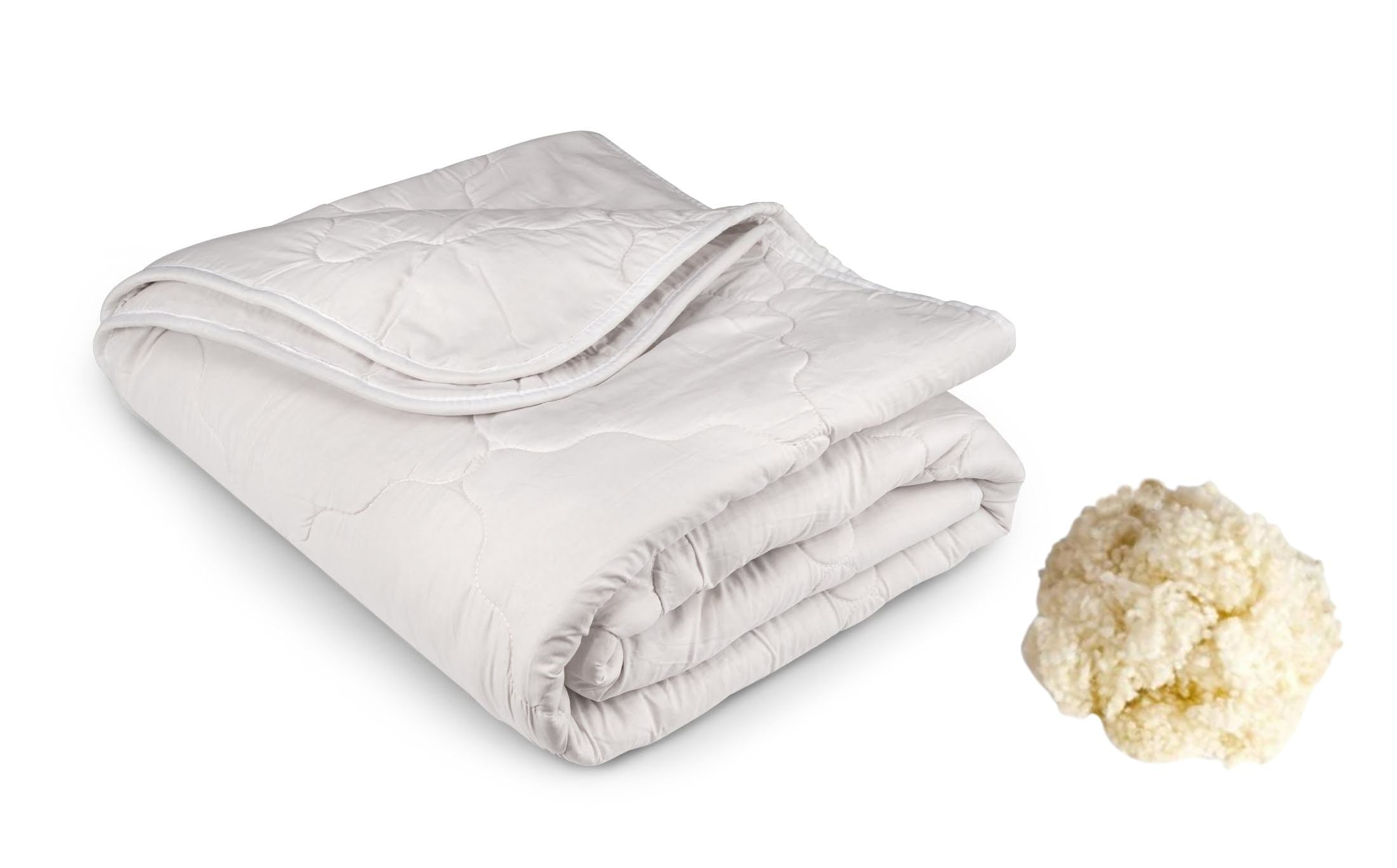 Pilota de iarna matlasata Wool & Comfort Somnart, 150x200 cm, umplutura 100% lana, 300 g/m², material exterior 100% bumbac