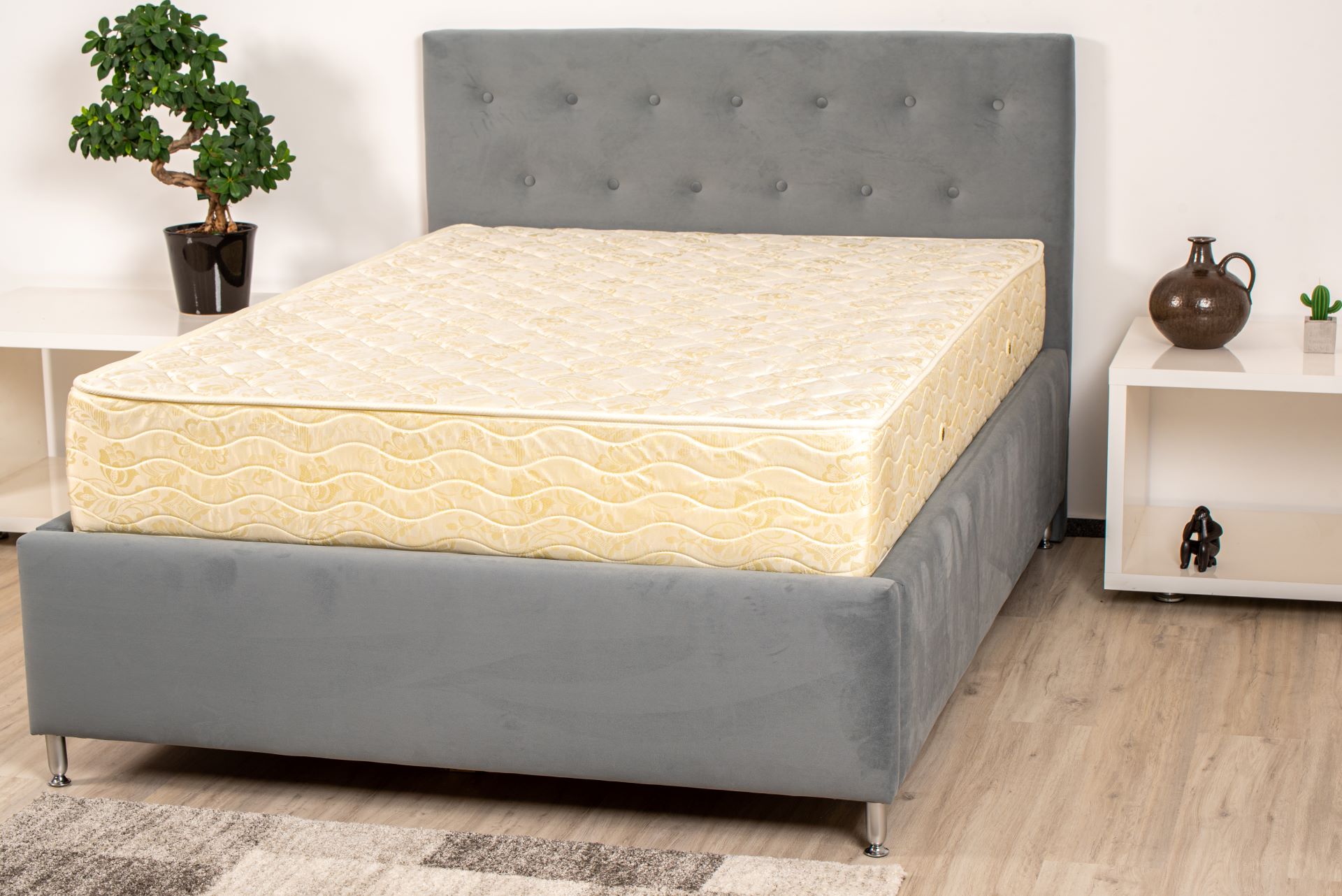 Saltea cu arcuri Somnart Clasic ProConfort 180x200, înălțime 25 cm, clasică, ortopedică, 2 fețe, rulată, fermitate medie
