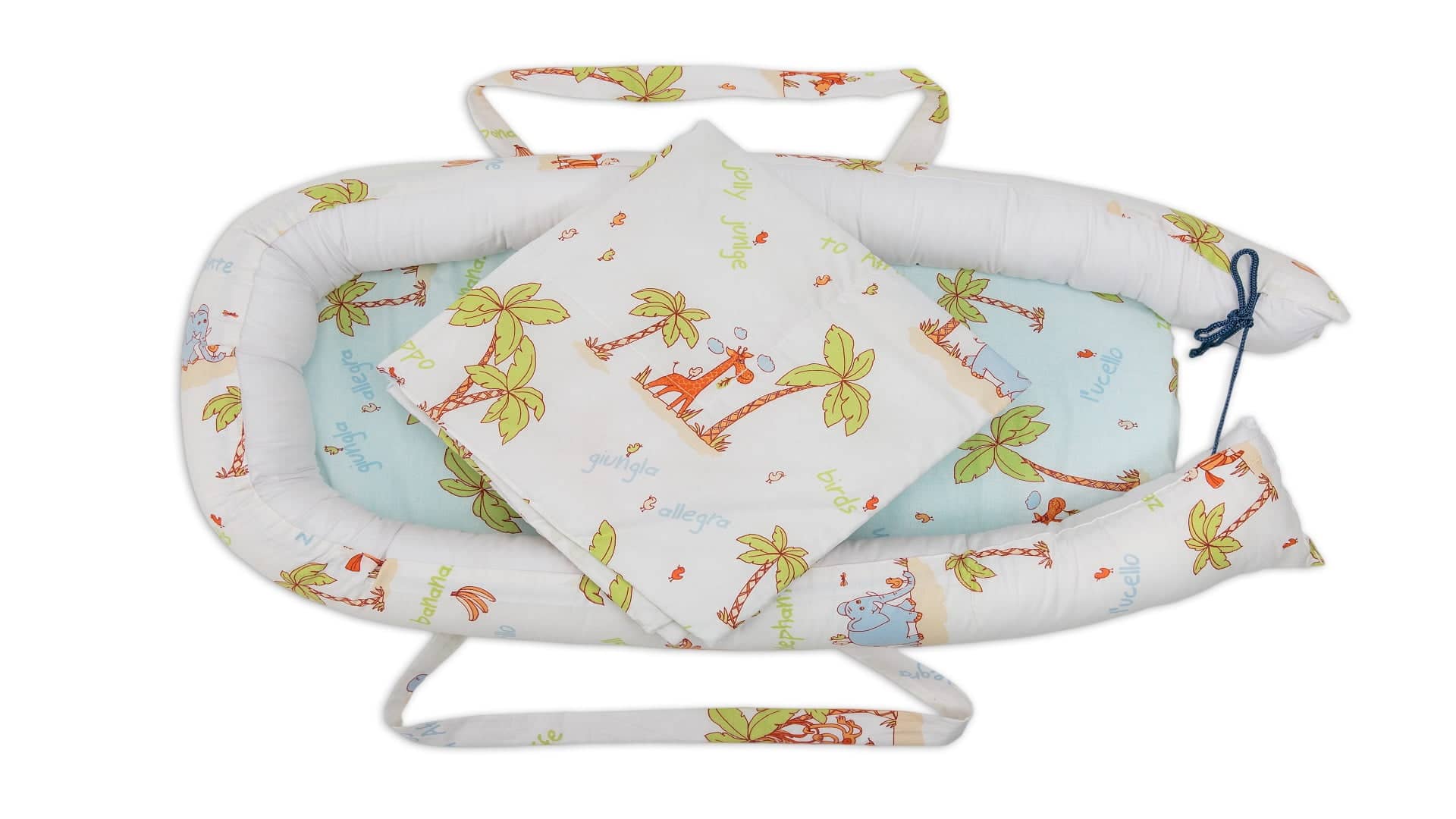 Baby Nest Somnart: Cosulet bebelusi + Salteluta 42x84x2 cm + Paturica 70×70 cm model Fluturi