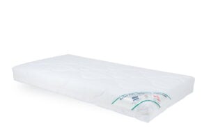 Saltea cu spumă poliuretanică Somnart HypoallergenicMed 60×120, înălțime 10 cm, ortopedică, pentru bebeluși și copii, husă detașabilă, fermitate medie