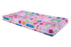 Saltea cu spumă poliuretanică Somnart Ortopedică 60×120, înălțime 10 cm, pentru bebeluși și copii, husă impermeabilă, fermitate medie, model flori