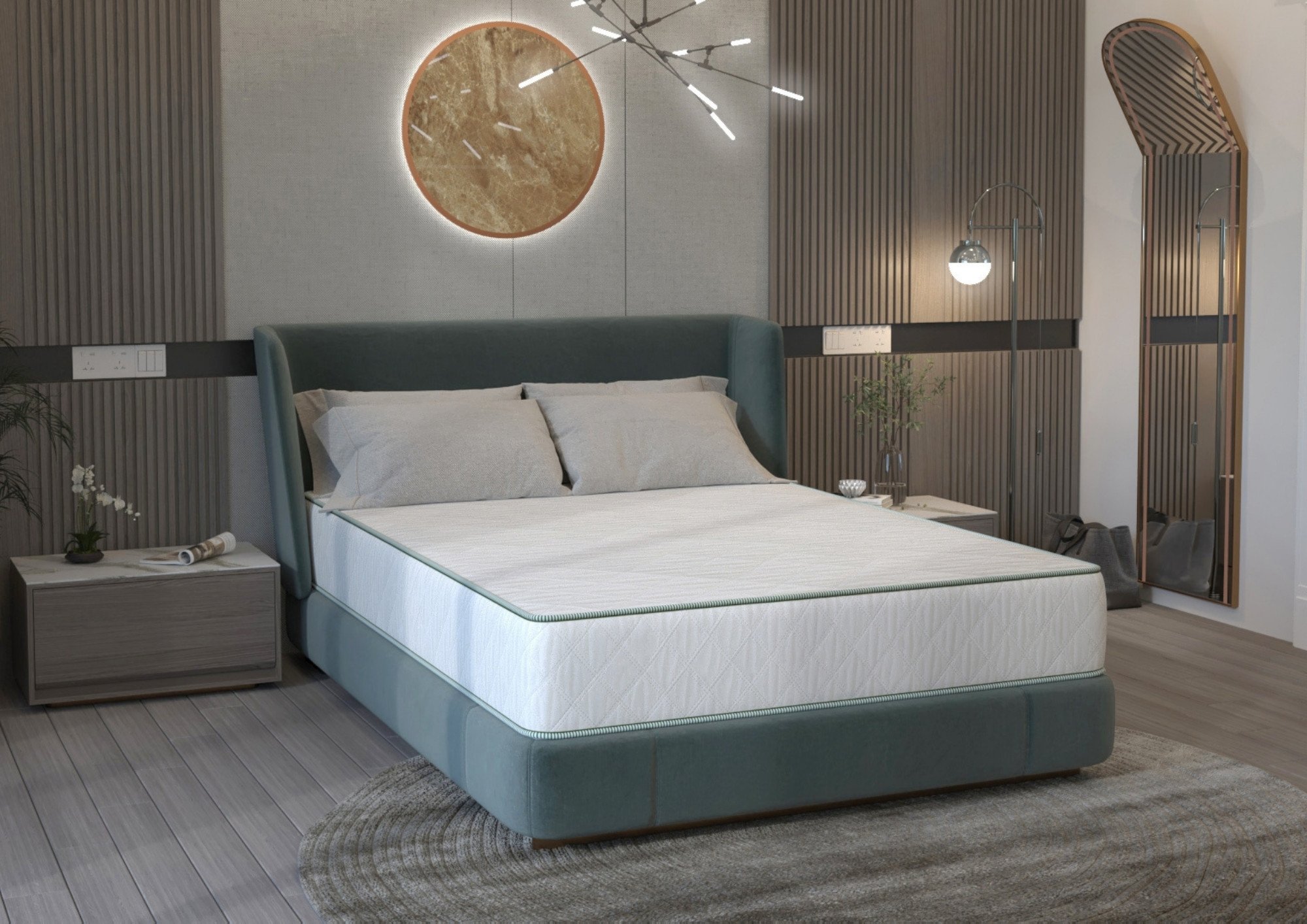 Saltea cu arcuri SomnART FERMO 140×190, înălțime 30 cm, superortopedică, husă matlasată, duritate extra ferma