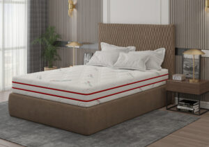 Saltea cu memorie Somnart Memory HypoallergenicMed Antibacteria 140×200, înălțime 18 cm, antibacterii, husă 3D detașabilă, fermitate medie