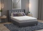 Saltea cu memorie Somnexpert Lavanda 160×200, înălțime 16 cm, ortopedică, husă tratată cu lavandă, lavabilă, cu fermoar, rulată, fermitate medie