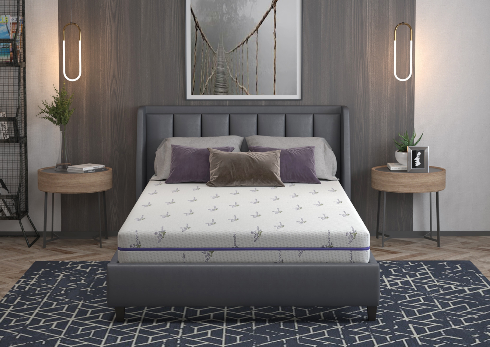Saltea cu memorie Somnexpert Lavanda 160×200, înălțime 16 cm, ortopedică, husă tratată cu lavandă, lavabilă, cu fermoar, rulată, fermitate medie Saltea cu memorie Somnexpert Lavanda 160×200, înălțime 16 cm, ortopedică, husă tratată cu lavandă, lavabilă, cu fermoar, rulată, fermitate medie