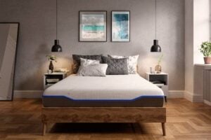 Saltea cu memorie și arcuri individuale Domine Tencel Ultra Pocket Multilayer 90×200, înălțime 24 cm, husă detașabilă, fermitate medie