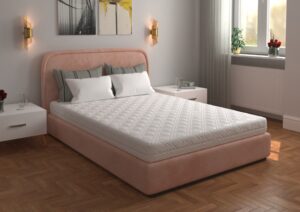 Saltea cu spumă poliuretanică 7 Zone SOMNART 120×200, înălțime 17 cm, ortopedică, husă detașabilă cu fermoar, fermitate medie