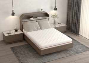 Saltea cu memorie SOMNART 140×200, înălțime 17 cm, ortopedică, husă detașabilă cu fermoar, fermitate medie