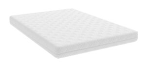 Husa microfibra Alba, matlasata US, vata 100 gsm, TNT 15, fermoar alb, 160x200x17 cm