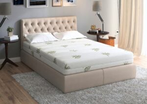 Saltea cu memorie SomnART XXL Memory Plus 120×200, înălțime 25cm, pentru persoane supraponderale, husă Aloe Vera detașabilă, rulată, fermitate mare