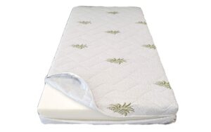 Husa saltea 120x200x25, Aloe Vera, matlasata,  lavabila, detasabila, cu fermoar 4 laturi