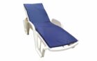 Saltea cu spumă poliuretanică Somnart 60×190, înălțime 4.5 cm, pentru șezlong, doua segmente, husă impermeabilă, culoare bleumarin