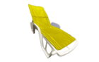 Saltea cu interior vatelină Somnart 60×190, înălțime 1 cm, pentru șezlong, două segmente, husă impermeabilă, culoare galben