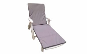 Saltea cu spumă poliuretanică Somnart 50×190, înălțime 4.5 cm, pentru șezlong, doua segmente, husă impermeabilă, culoare gri