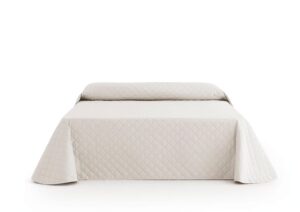 Cuvertura de pat velour, Somnart, 220×240 cm, crem