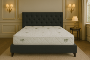 Saltea cu spuma poliuretanica Somnart Aloe Vera 120×200, înălțime 20 cm, husă cu Aloe Vera, fermitate medie