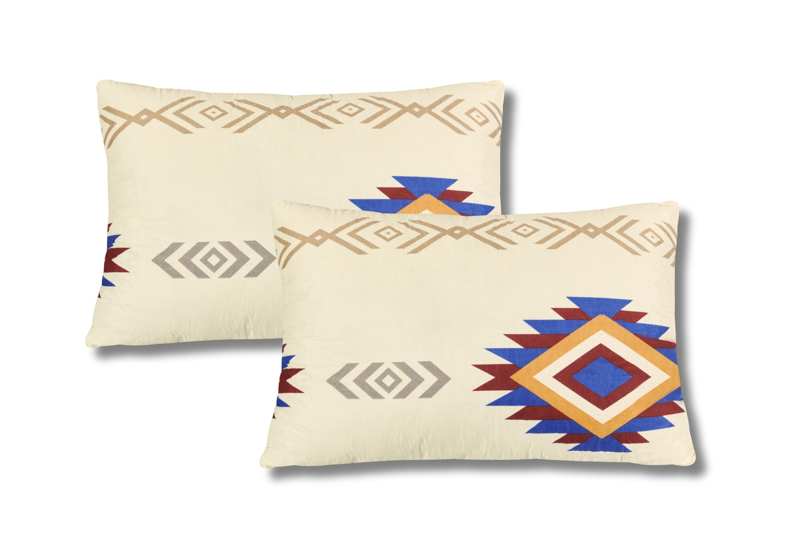 Set 2 Perne matlasate Belina, microfibra imprimata, 50×70 cm, Oriental