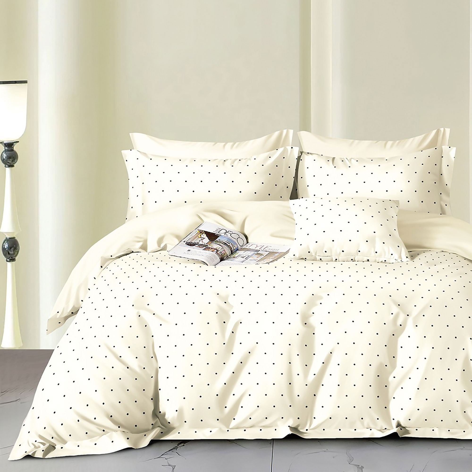 Lenjerie de pat Percale 2PXXL, 4 piese, cearceaf pat clasic 240cm x 260cm, cearceaf pilota 200cm x 230cm, 2 fete perna 50 x 70, PRC167