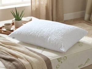 Perna ajustabila 50×70 Somnia, microfibra, lavabila la masina, vidat, alb