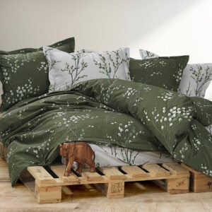 Lenjerie de pat 4 piese, Bumbac Ranforce, cearceaf pat clasic, cearceaf pilota 200×230, 2 fete perna 50×70, 2 fete perna 70×70, RNFN 254