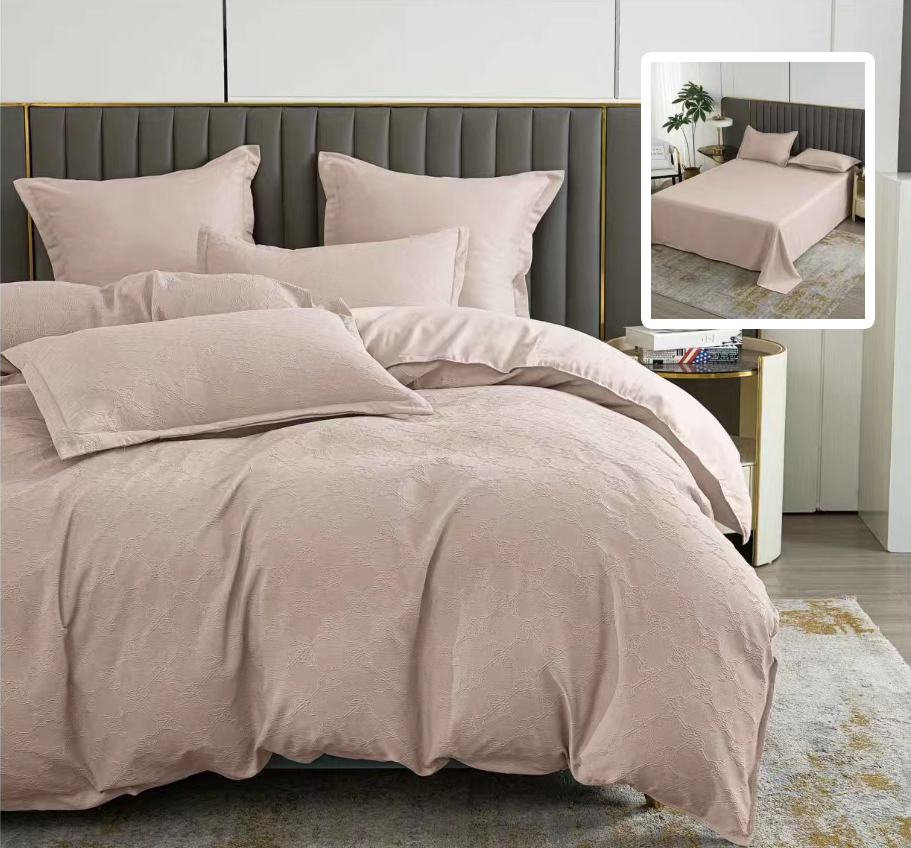 Lenjerie de pat 6 piese, Natur Uni Baroque, cearceaf pat clasic, cearceaf pilota 200×230, 2 fete perna 50×70, 2 fete perna 70×70, Verde