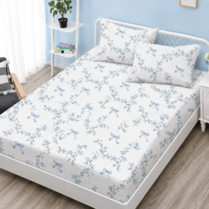 Husa de pat Finet + 2 fete de perna, pentru saltea de 160×200 cm, Blue Breeze, 11