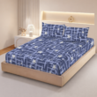 Husa de pat Finet + 2 fete de perna, pentru saltea de 160×200 cm, Navy Grid, Promo 4