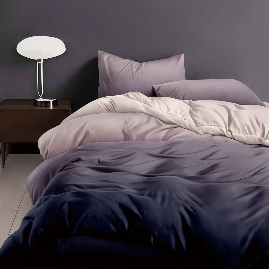 Lenjerie de pat finet 4 piese, cearceaf pat clasic, cearceaf pilota 200×230, 2 fete perna 50×70, Extra, Champagne Silk, 26