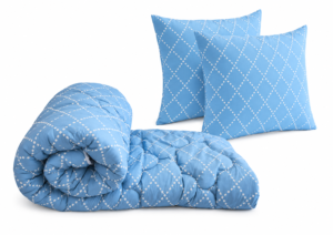 Set pilota Azure, matlasata ata, fill 250gsm 200×220 + 2 perne Azure, nematlasate 50×70